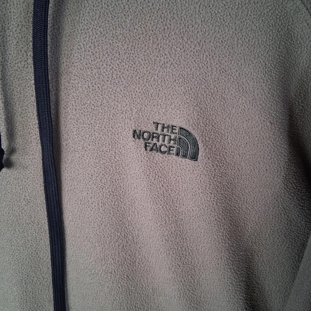 The North Face Polartec Fleece Hoodie Mens Medium Khaki Tan Vintage Y2K Pullover